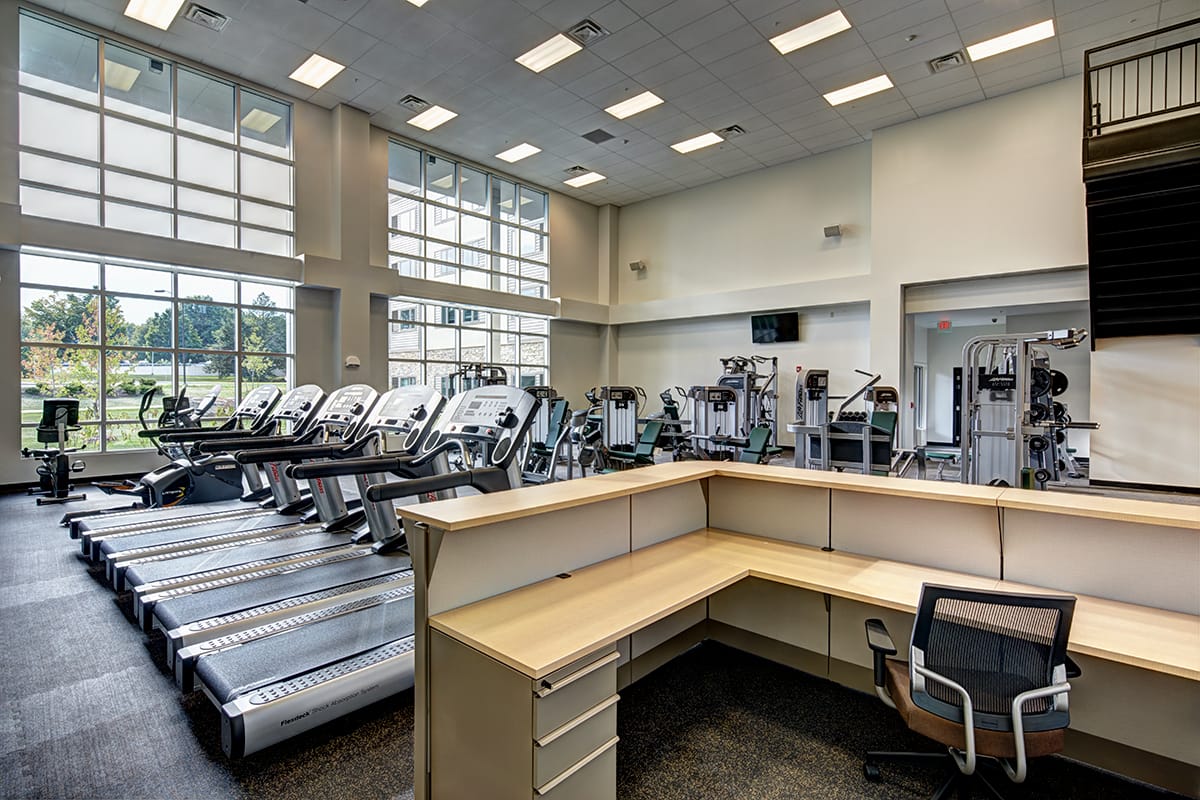 Gym at SUNY Student Housing