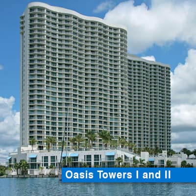 Oasis Tower I and II high-rise in Fort Meyers Florida